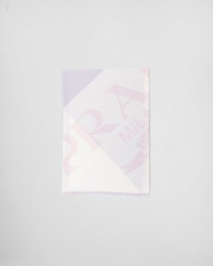 Prada Lana Scarf Alabaster / Wisteria | UZPY9153