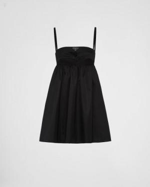 Prada Re-nylon Mini-dress Negros | WXXN2169