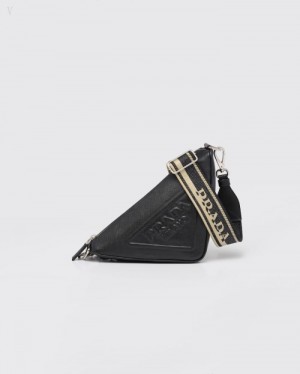 Prada Saffiano Triangle Bag Negros | GHTT4576