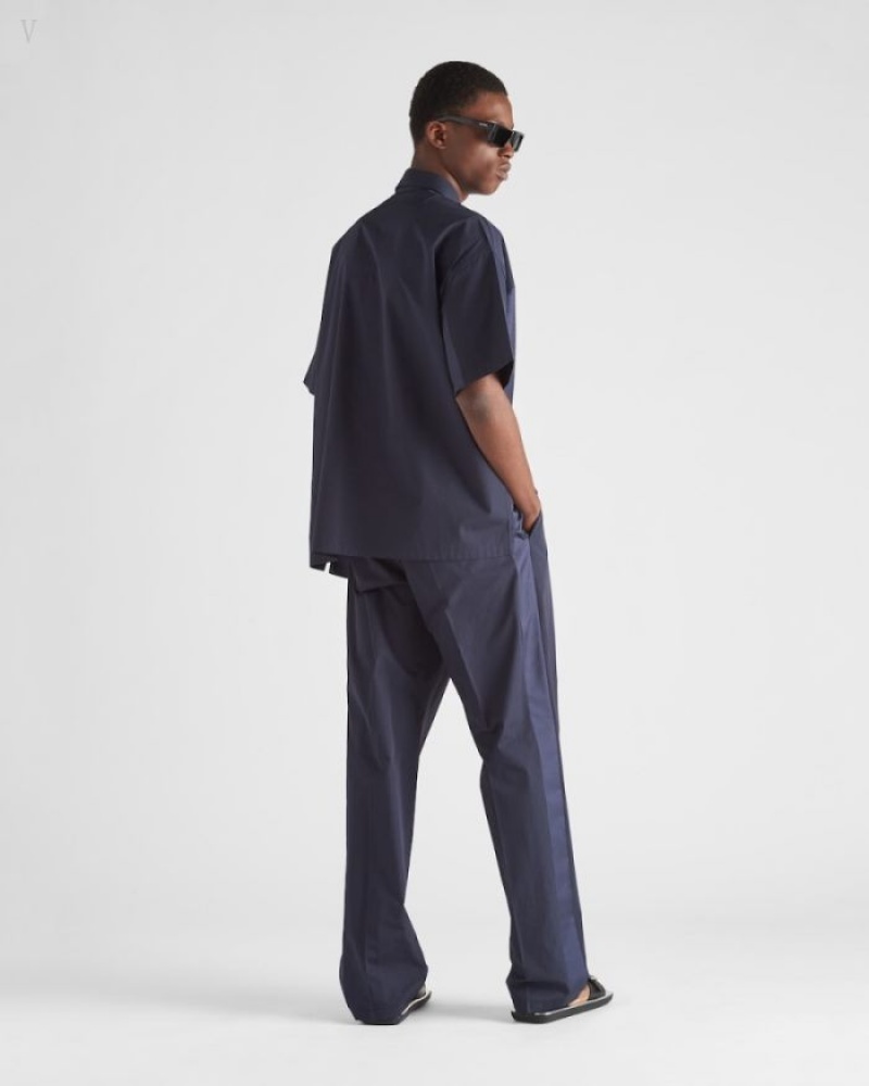 Prada Algodon Pants Azules | JQRX8880