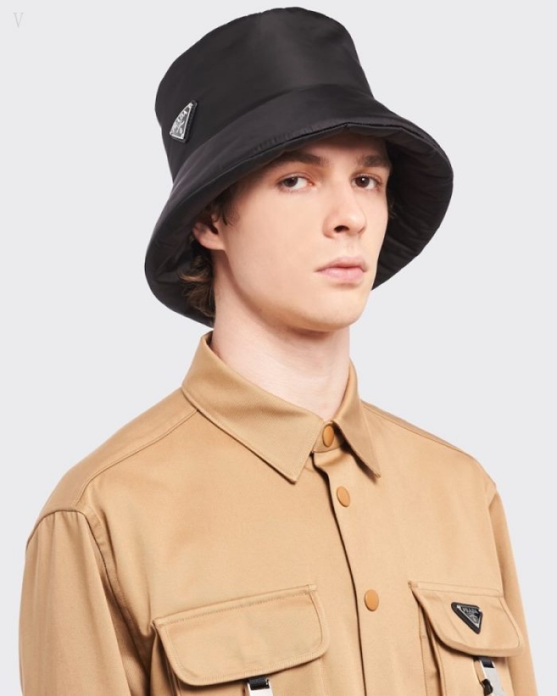 Prada Re-nylon Bucket Hat Negros | BMLP3627